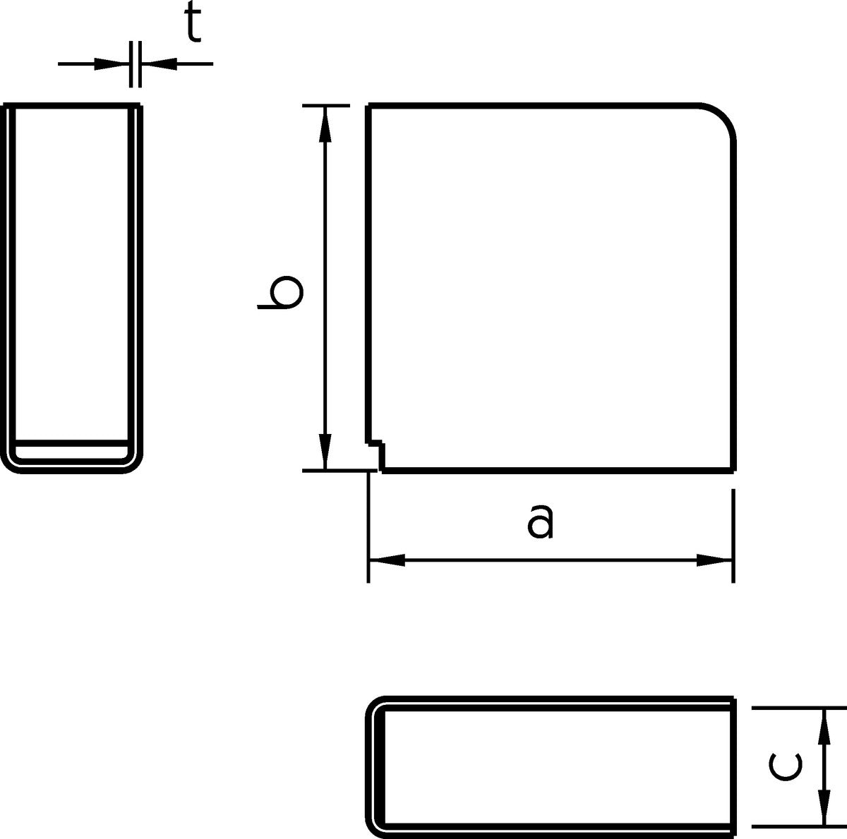 Suport fixare scandura 100X100X30